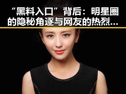 “黑料入口”背后:明星圈的隐秘角逐与网友的热烈讨论