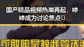 国产精品视频热潮再起,婷婷成为讨论焦点🤔